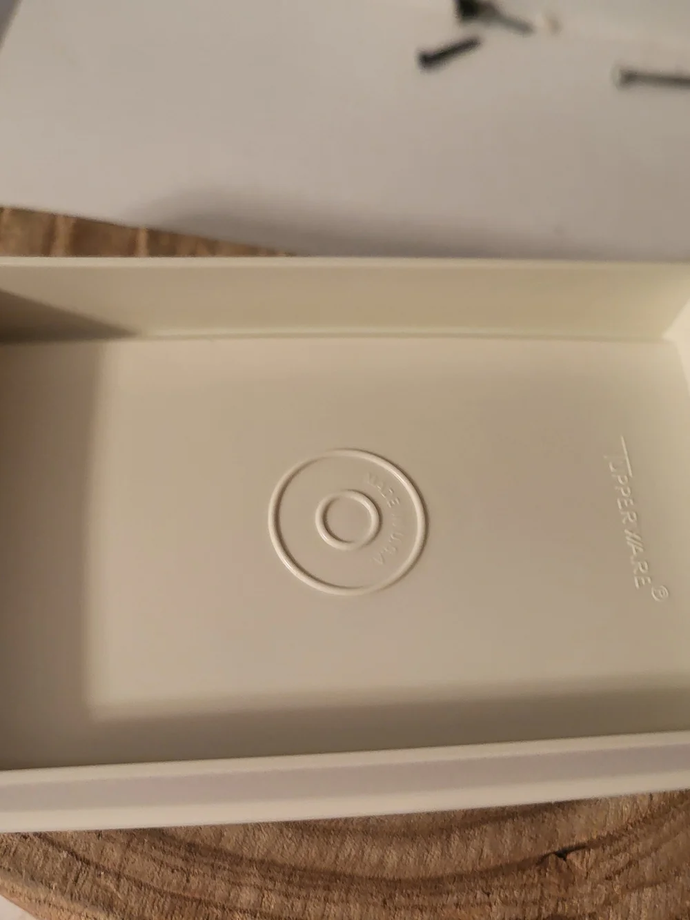 VINTAGE TUPPERWARE #1511 BLUE & ALMOND BUTTER DISH - 2 STICKS